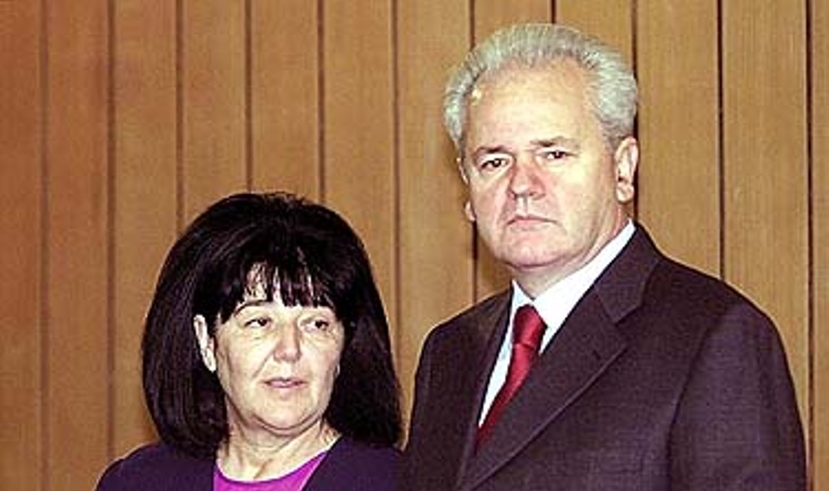 Slobodanas Miloševičius su žmona Mira Markovič