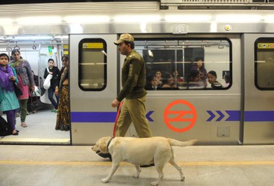 Saugumo priemonės Indijos metro