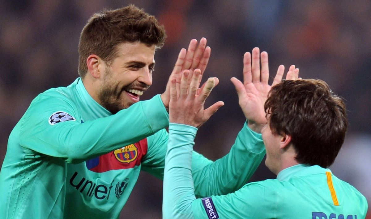 Gerardas Pique ir Lionelis Messi ("Barcelona")