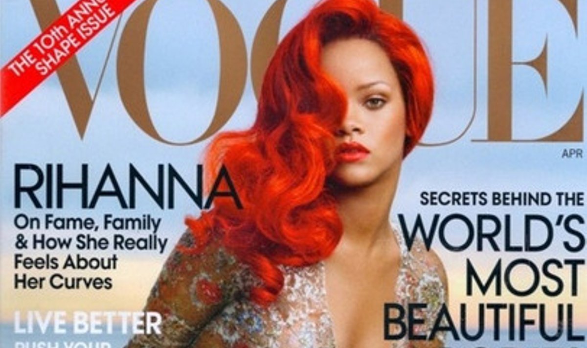 Rihanna   Amerikietiškojo "Vogue"  balandžio mėnesio viršelyje