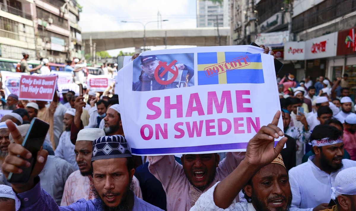 Protestas prieš Korano sudeginimą Švedijoje