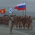 Rusų kariai Sirijoje surengė Pergalės dienos parado repeticiją