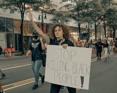 Protestas prieš rasizmą / Clay Banks nuotr.