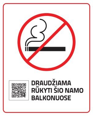 Draudimo rūkyti balkonuose ženklas