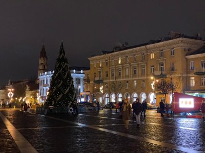 Vilniaus Rotušės aikštėje užgeso Kalėdų eglė