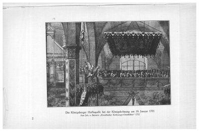 Dvaro kapela karaliaus karūnavimo iškilmėse 1701 m. sausio 18 d.