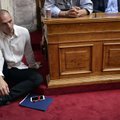 Graikijos finansų ministras nerinko žodžių