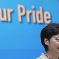 Honkongo lyderė palaiko įstatymą dėl atsakomųjų sankcijų