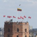 Ant Gedimino pilies bokšto suplevėsavo Lietuvos didybės vėliavos