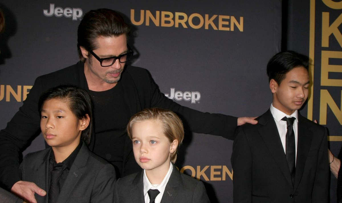 Bradas Pittas su vaikais