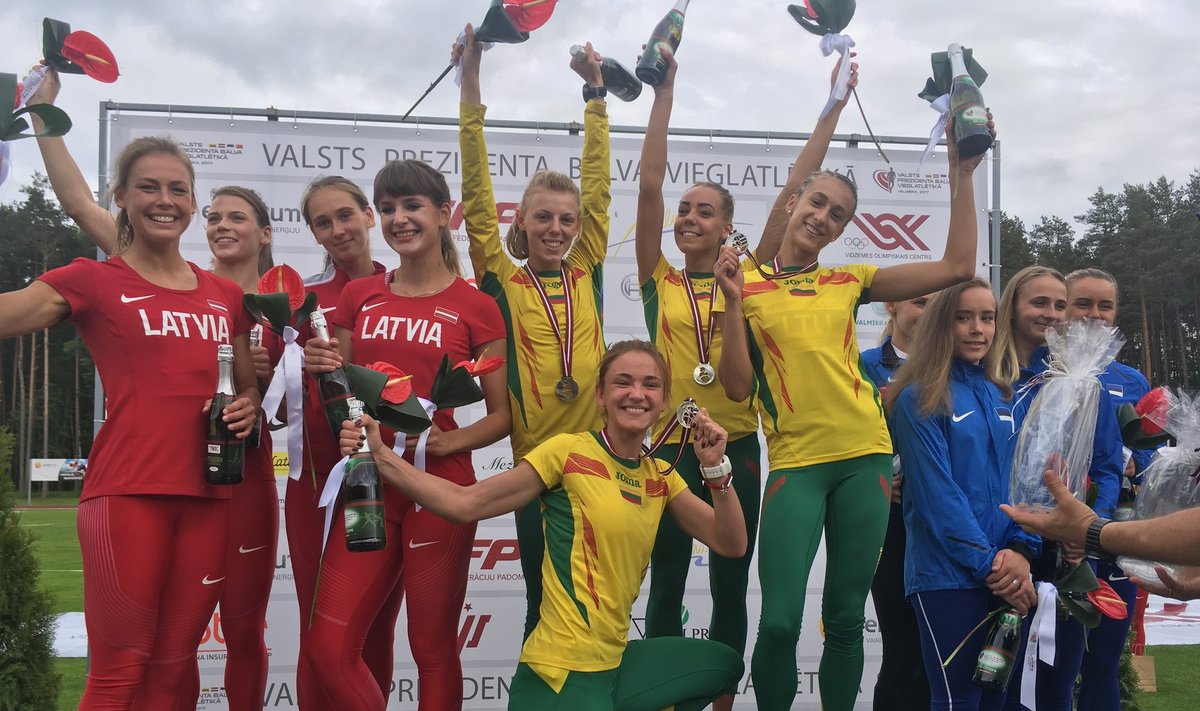 Moterų 4x400 m komanda tapo Baltijos šalių čempione / Foto: Robertas Trakys