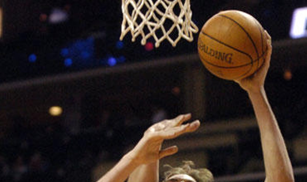 Pau Gasolis ("Grizzlies") atakuoja per Primožą Brežecą ("Bobcats")