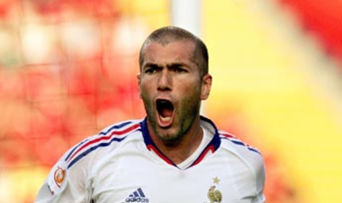 Zinedine'as Zidane'as džiaugiasi įvarčiu