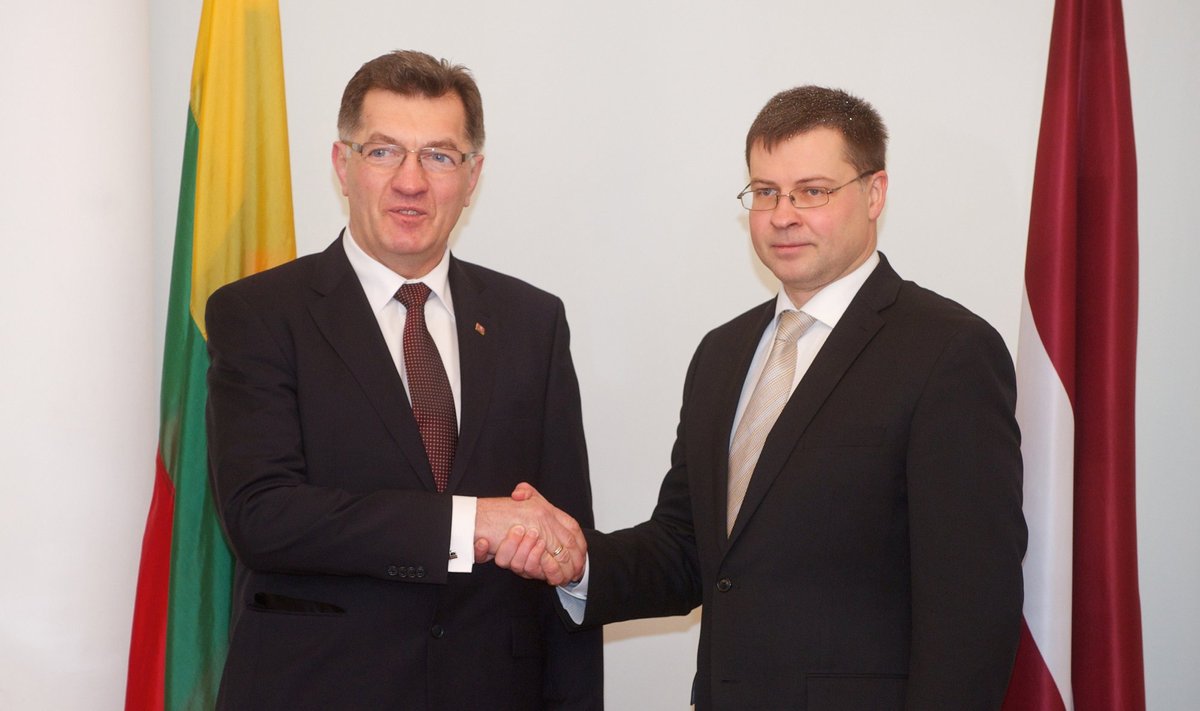 A.Butkevičiaus susitikimas su Latvijos premjeru V.Dombrovskiu