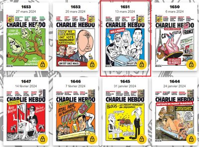 Tikrasis kovo 13 d. „Charlie Hebdo“ viršelis