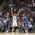 NBA: „Spurs“ vienu tašku įveikė Dalaso klubą, o „Knicks“ patyrė trečią nesėkmę iš eilės