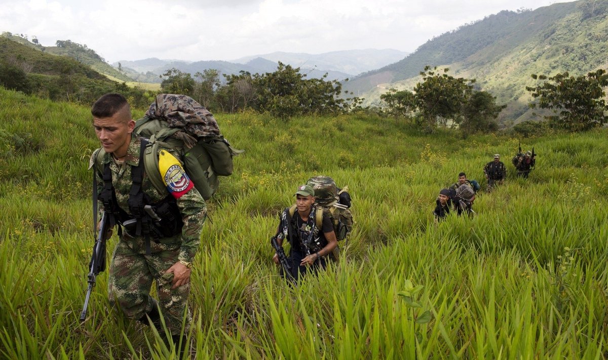 FARC kovotojų stovykloje