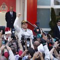 N. Rosbergas džiaugiasi namuose iškovota pergale