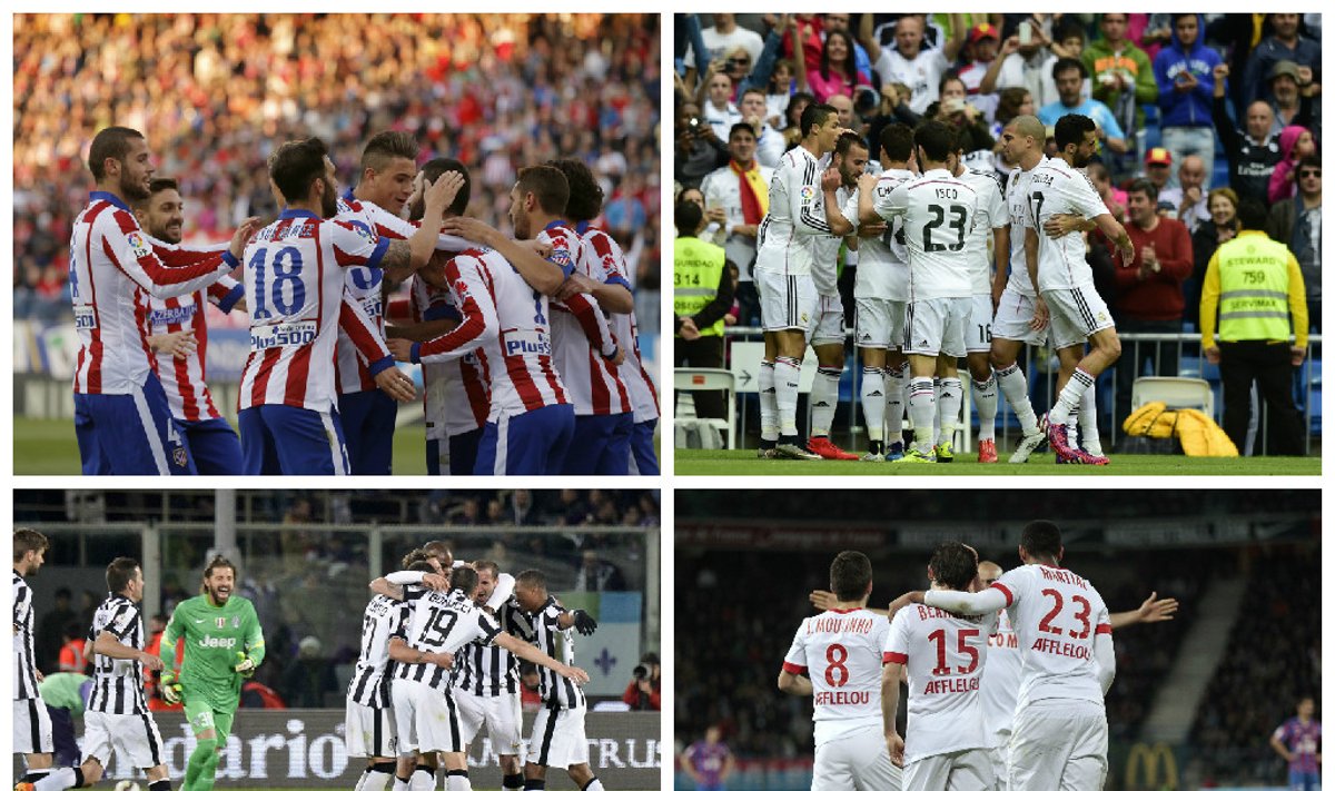 "Atletico" - "Real" ir "Juventus" - "Monaco"  (AP/AFP/La Presse nuotr.)