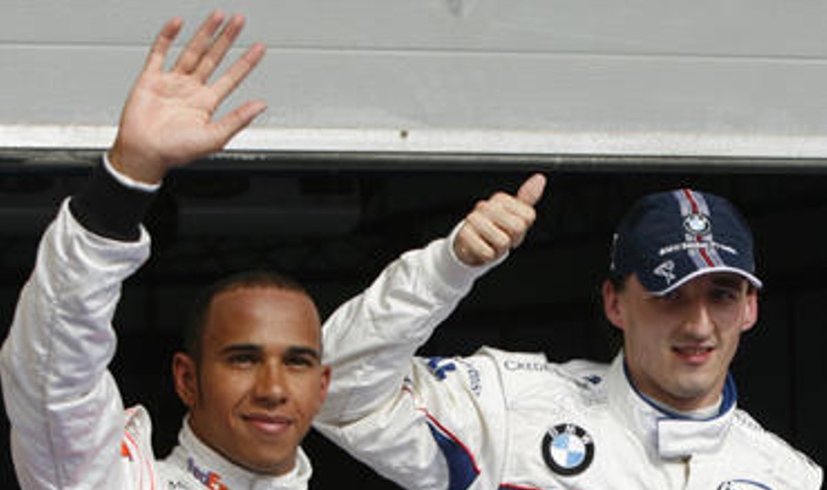 Lewis Hamilton ("McLaren") ir Robert Kubica ("BMW Sauber") 
