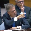 Pasipiktinęs Izraelio ministras bedė pirštu į JT vadovą: kokiame pasaulyje gyvenate?