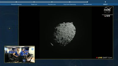 Misijos DART metu į asteroida Dimorphos rėžėsi NASA erdvėlaivis.