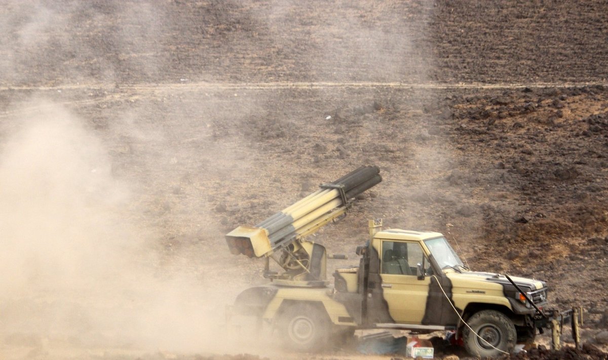 Jemeno sukilėlių raketinė artilerija