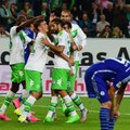 Vokietijos futbolo čempionate „Wolfsburg“ klubas sutriuškino „Schalke“ ekipą