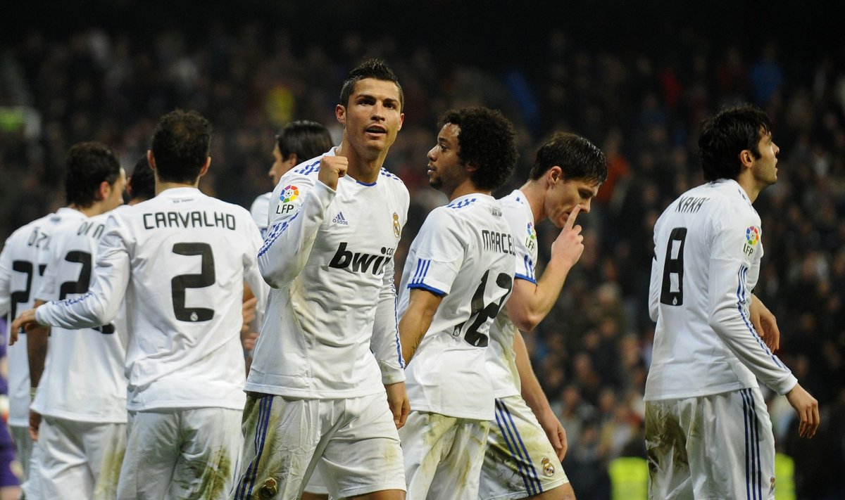 Cristiano Ronaldo ir Madrido "Real" futbolininkai